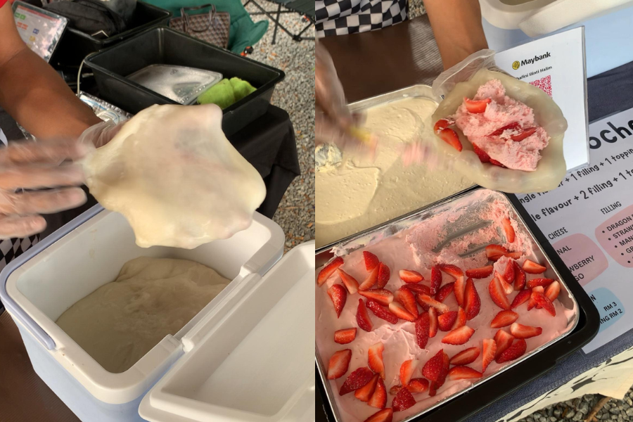 Tekstur kenyal dan lembut pada mochi melengkapkan lagi rasa inti yogurt.