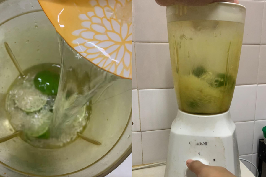 Dengan menggunakan bahan semula jadi, kesan kuning dalam dihilangkan.