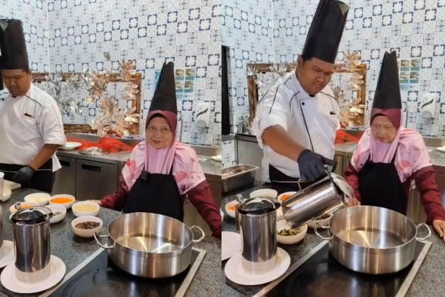 Kakcik Yah turut mendapat jemputan melakukan reviu makanan di hotel.