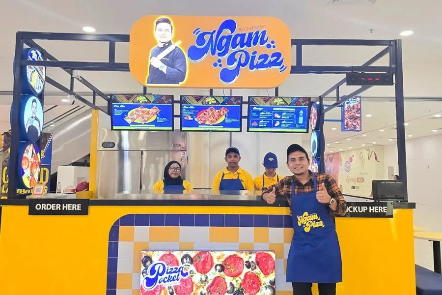 Selain bergelar cef dan pengacara, Naem turut bergelar usahawan apabila melancarkan pizza jenamanya sendiri iaitu Ngam Pizz di Terminal Bersepadu Gombak.