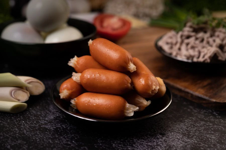 Teknik penyediaan makanan penting untuk memastikan rasa sosej yang dimasak tetap konsisten.