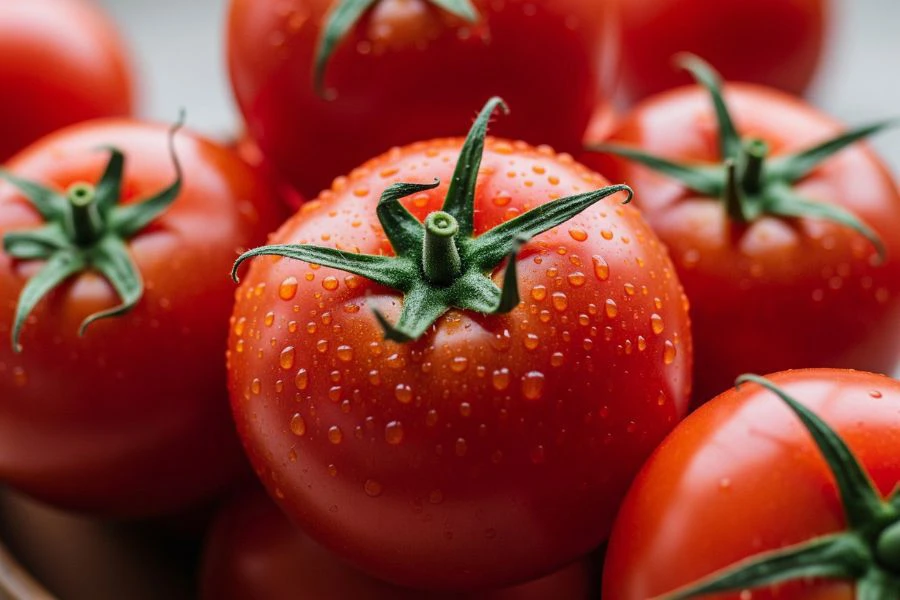 Pilih tomato yang masih mempunyai tangkai untuk lambatkan proses lambat menjadi busuk.