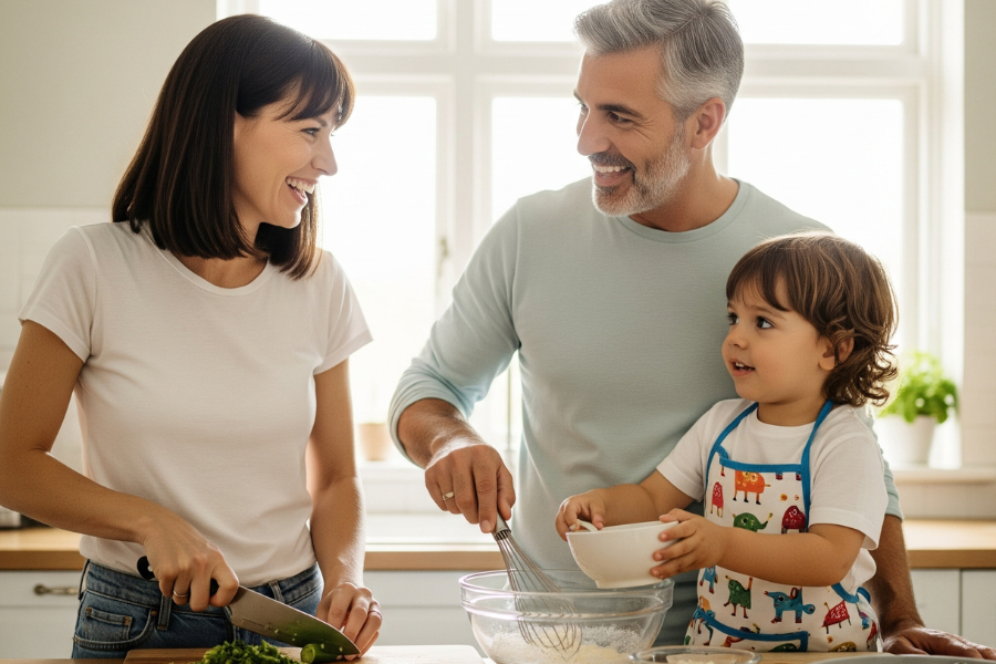 Memasak bersama si kecil boleh menaikkan selera makan mereka.