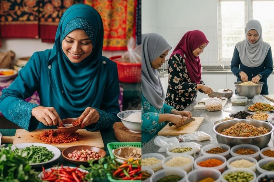 Sambal kering antara menu pilihan.