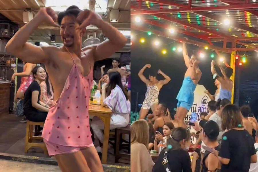 Konsep pelayan lelaki bertubuh sasa mencuri perhatian ramai.