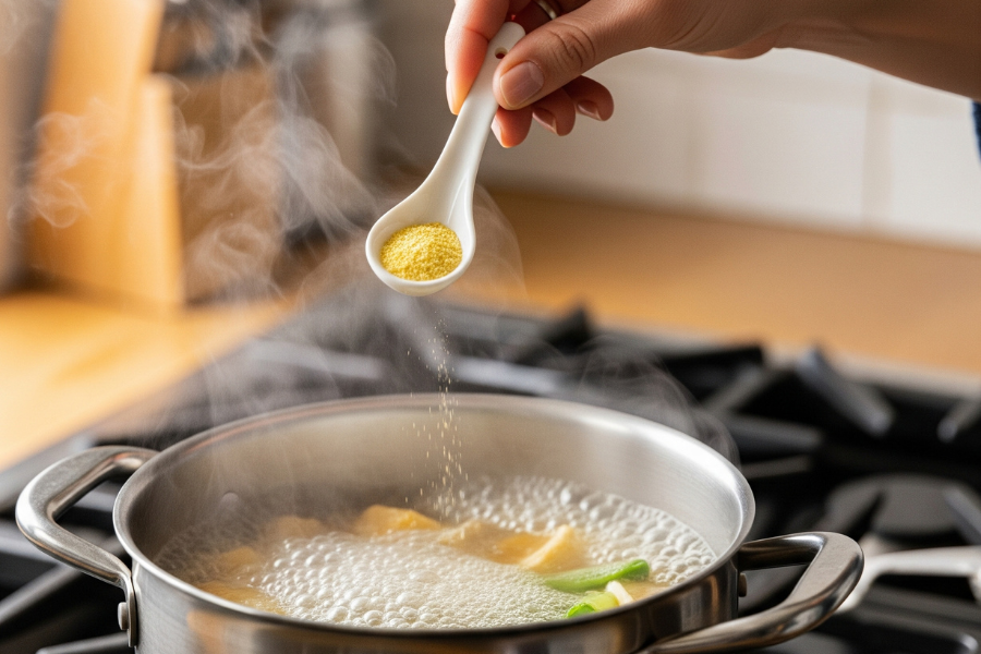 Penggunaan perasa perlu dikawal agar tidak berlebihan demi mengekalkan keseimbangan rasa dalam masakan.