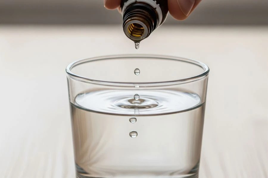 Titis ekstrak bunga cengkih dalam segelas air suam sebelum diminum.
