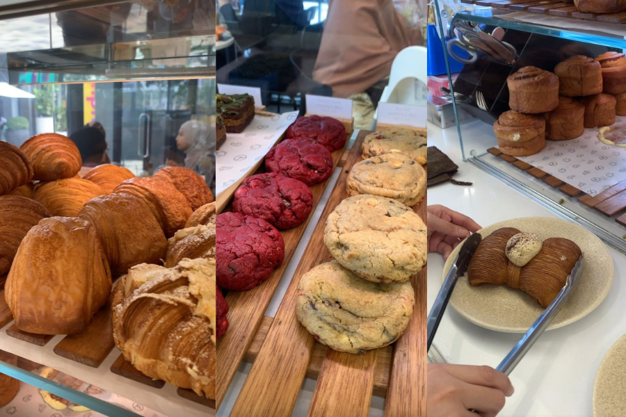 Kafe ini menjual anek jenis pastri yang menyelerakan.