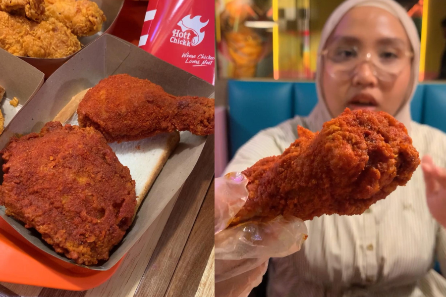 Kepedasan ayam goreng mendominasi rasa perapan pada bahagian isi.