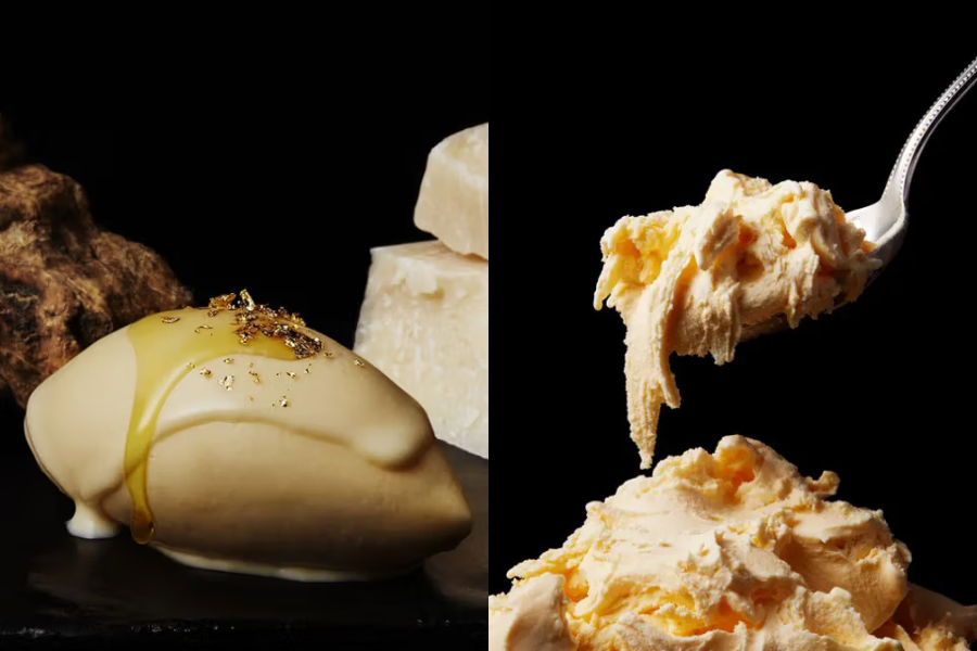 Aiskrim diperbuat dengan bahan-bahan premium dan mewah.