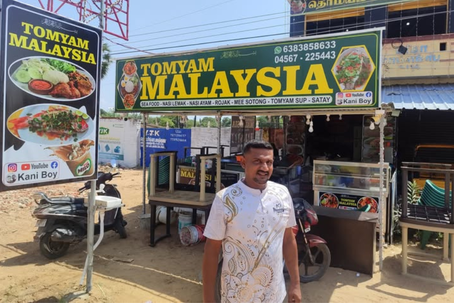 Restoran milik Kani menawarkanpelbagai menu tempatan popular seperti nasi lemak.