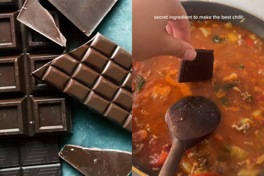 Penambahan coklat menambahkan lagi rasa lemak dalam masakan.