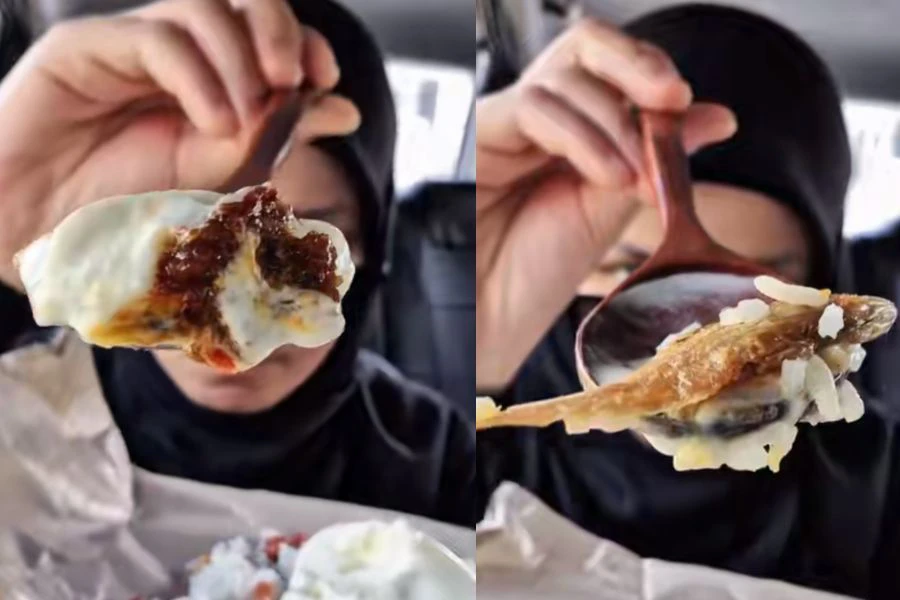 Wanita ini mengakui terasa ingin muntah mencuba gabungan aiskrim dengan nasi lemak.