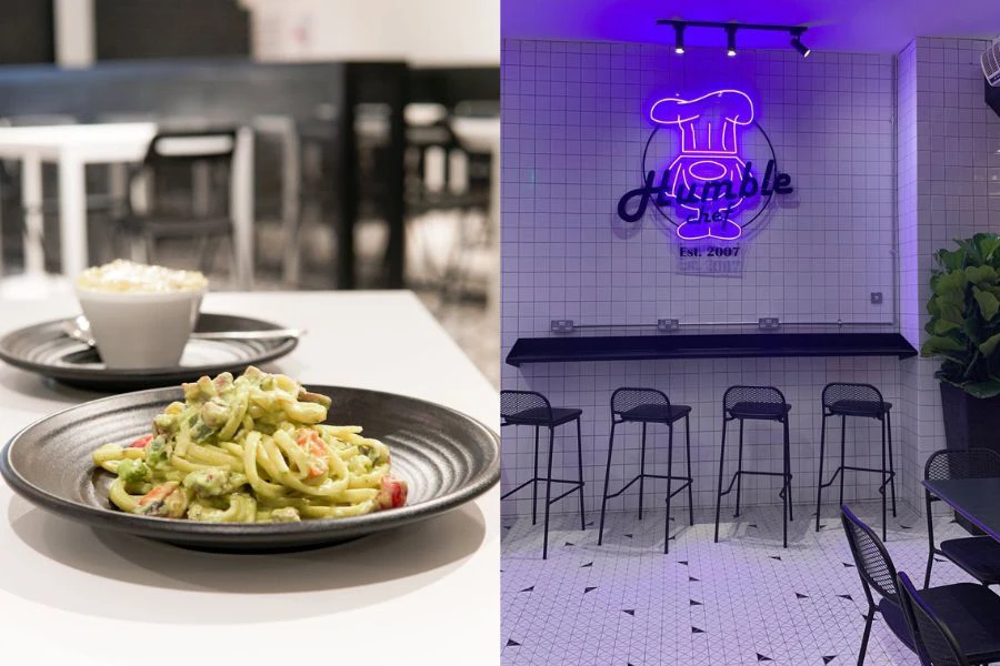 Kafe ini terkenal kerana menyajikan pelbagai jenis hidangan spaghetti yang lazat. - The Humble Chef