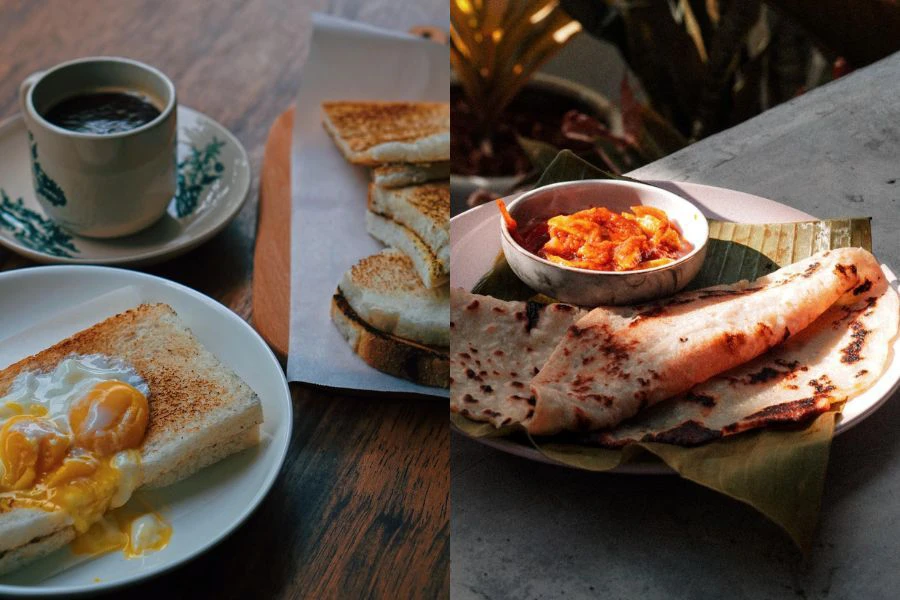 Hidangan lempeng kelapa bersama flat coffee merupakan kombinasi sempurna untuk sarapan pagi. - Kopi dan Studio