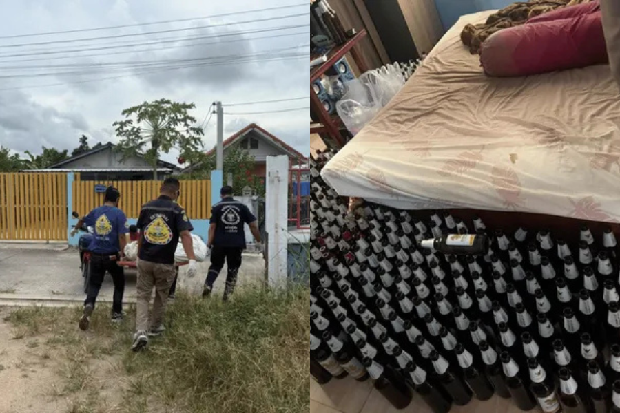 Lelaki itu ditemui mati selepas minum beratus-ratu botol minuman keras selama sebulan.