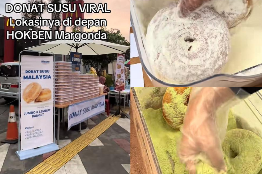 Keunikan donat ini terletak pada saiznya yang jumbo serta pilihan topping menarik.