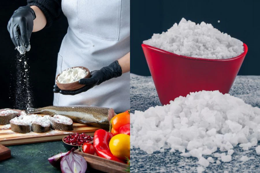 Garam serpihan biasanya lebih ringan di lidah.