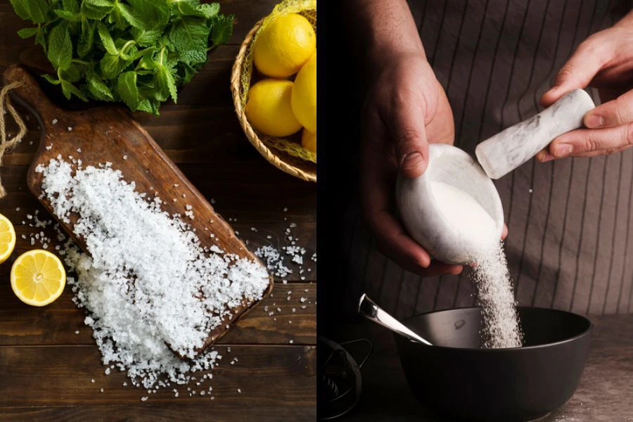 Garam trufel biasanya digunakan untuk taburan.