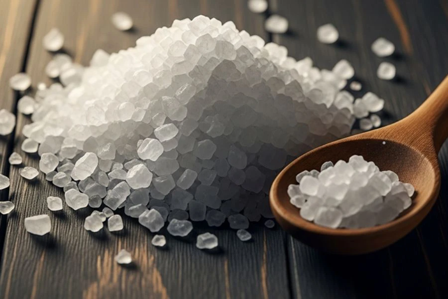 Garam laut diperoleh melalui penyejatan air laut.