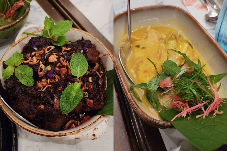 Opor Daging Pekan dan Asam Pedas Umbut Keladi.