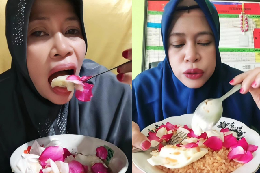 Selain dimakan begitu sahaja, Umi juga menjadikan bunga segar sebagai lauk dan penambah rasa dalam makanan.