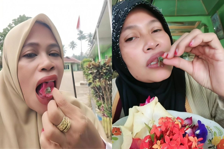 Umi mendakwa memakan bunga segar dapat menjaga kesihatan jantung selain mencantikkan kulit.