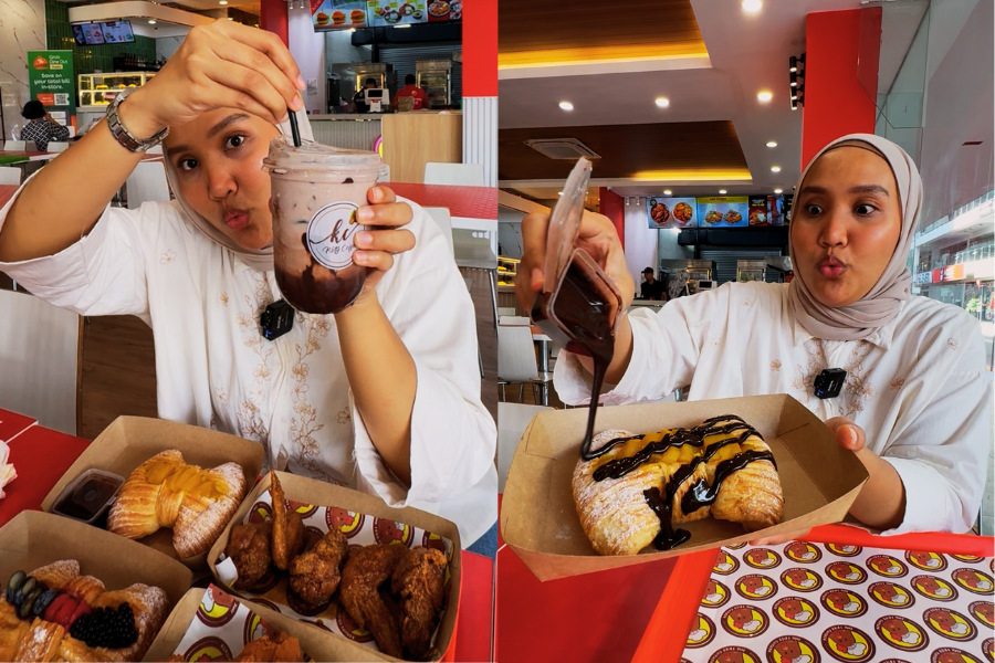 Pelbagai minuman dan pencuci mulut menarik dijual di Kotty Coffee.