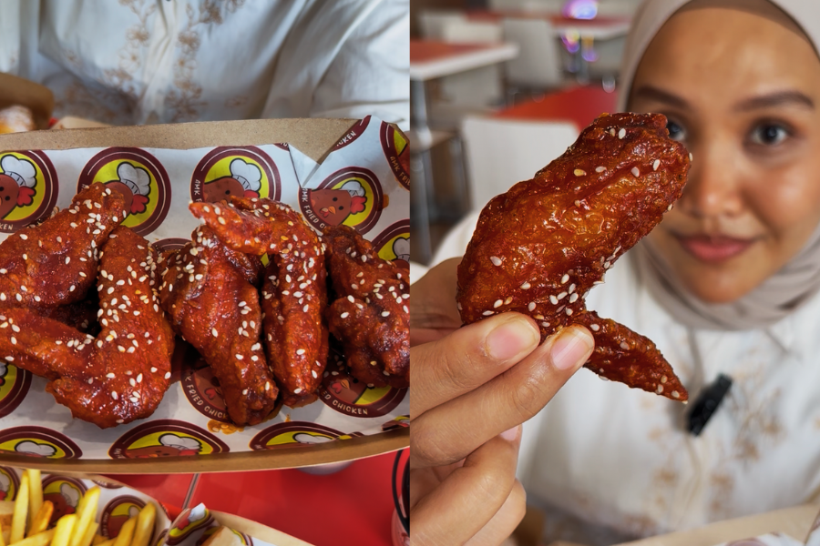 Pilihan salutan sos ayam goreng yang unik dan beranek merupakan tarikan utama AMK FC.