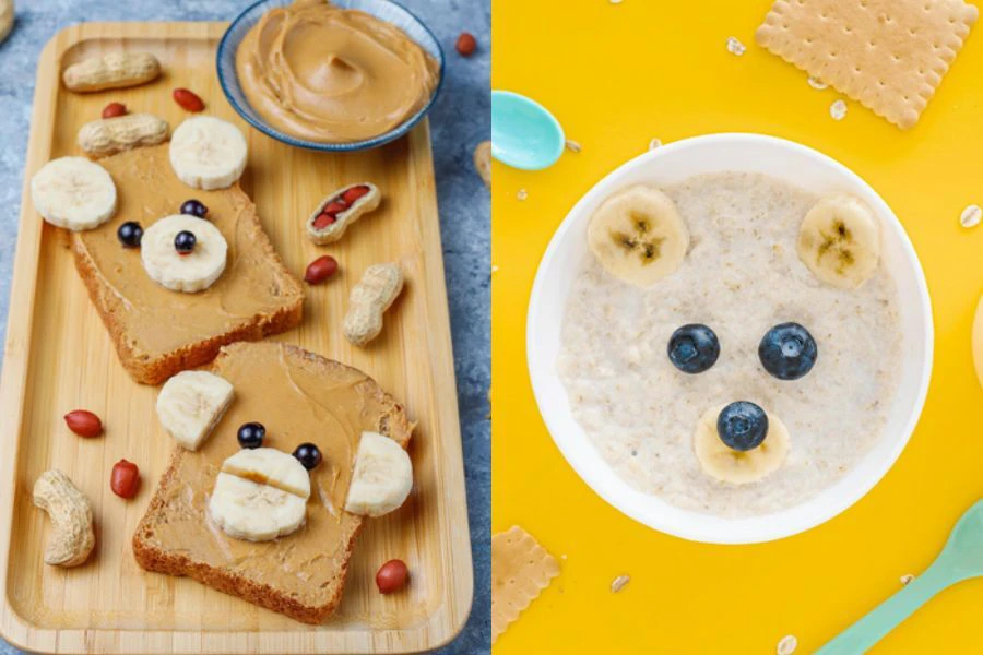 Potong buah-buahan dan susun menjadi bentuk haiwan kreatif.