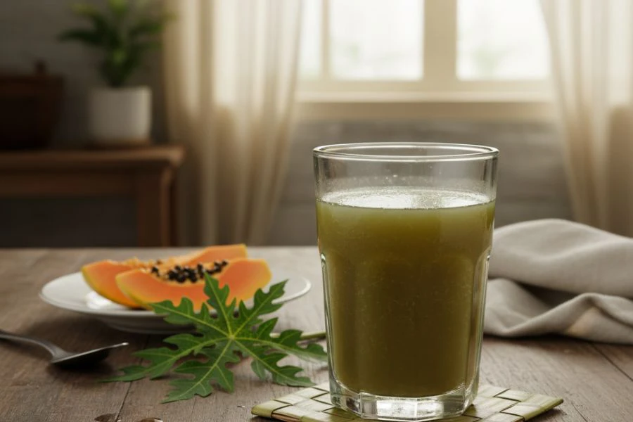 Minuman air daun betik muda dapat membantu melancarkan saluran pundi kencing.