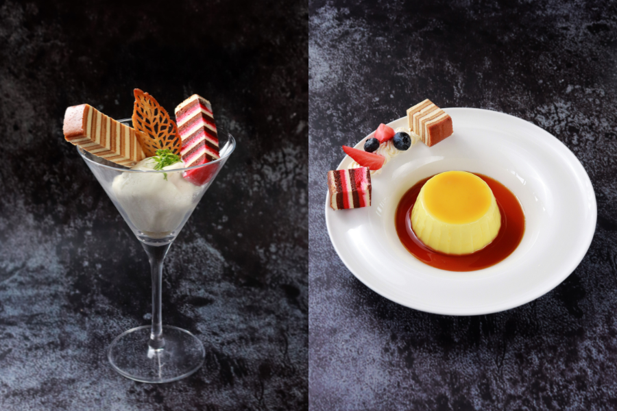 Kek Lapis Sarawak dan Cream Caramel Gula Apong.