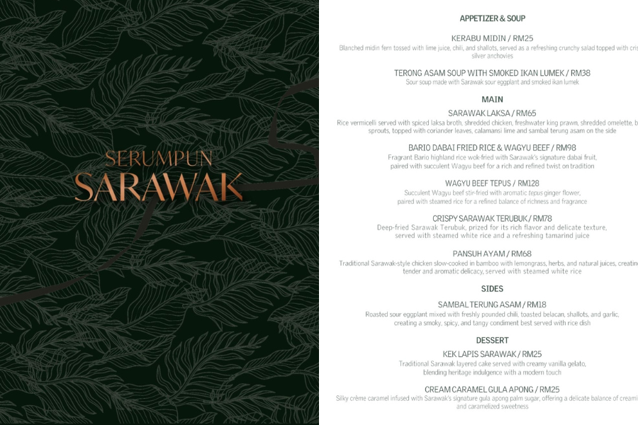 Promosi Serumpun Sarawak menyediakan 10 jenis hidangan khas Sarawak dari 31 Ogos hingga 16 September 2025.