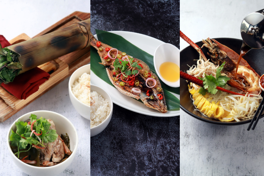 Laksa Sarawak, Crispy Sarawak Terubuk dan Manok Pansuh.