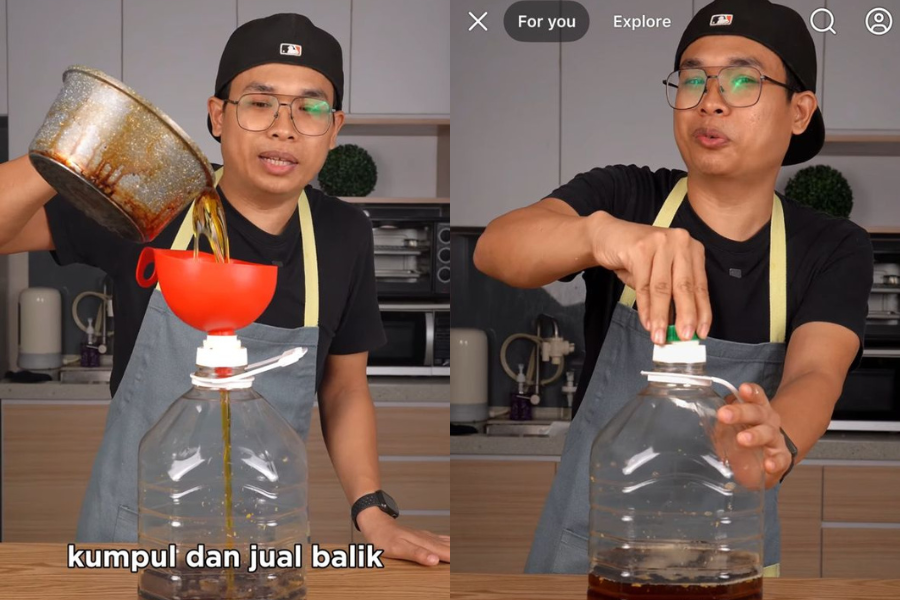 Kaedah mengumpulkan minyak masak dapat menjana pendapatan.