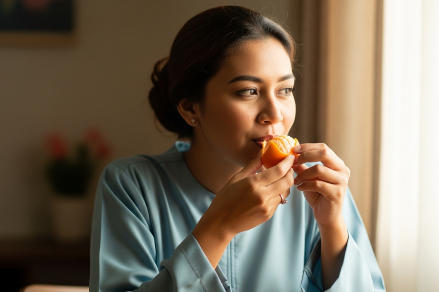 Rasa pahit empulur akan menyeimbangkan kemanisan semula jadi buah.