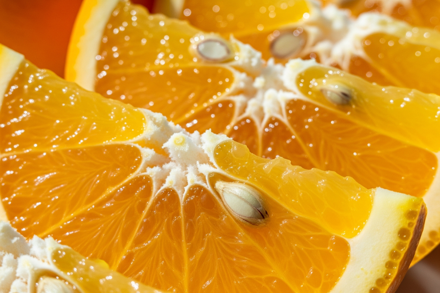 Empulur merupakan jaringan pengikat pada buah oren.