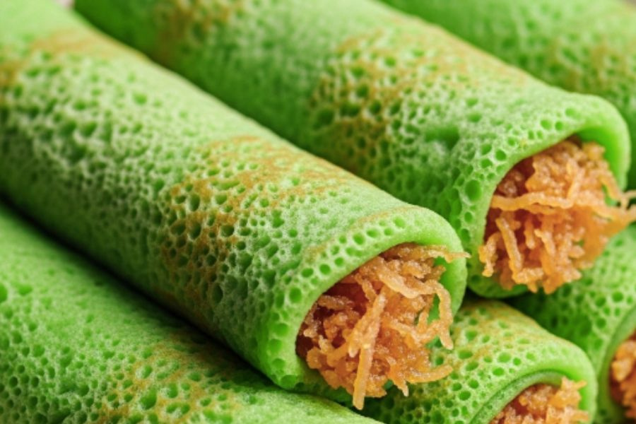 Kuih gulung atau ketayap menyerupai kain penutup kepala orang tua-tua terdahulu yang menggambarkan kesederhanaan dan keindahan dalam kepelbagaian.