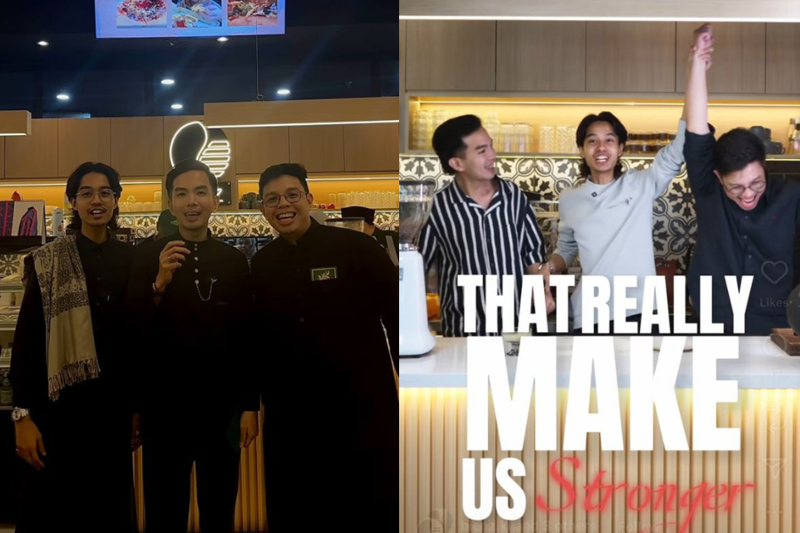 Tiga beradik ini sering muncul mempromosikan jenama mereka.