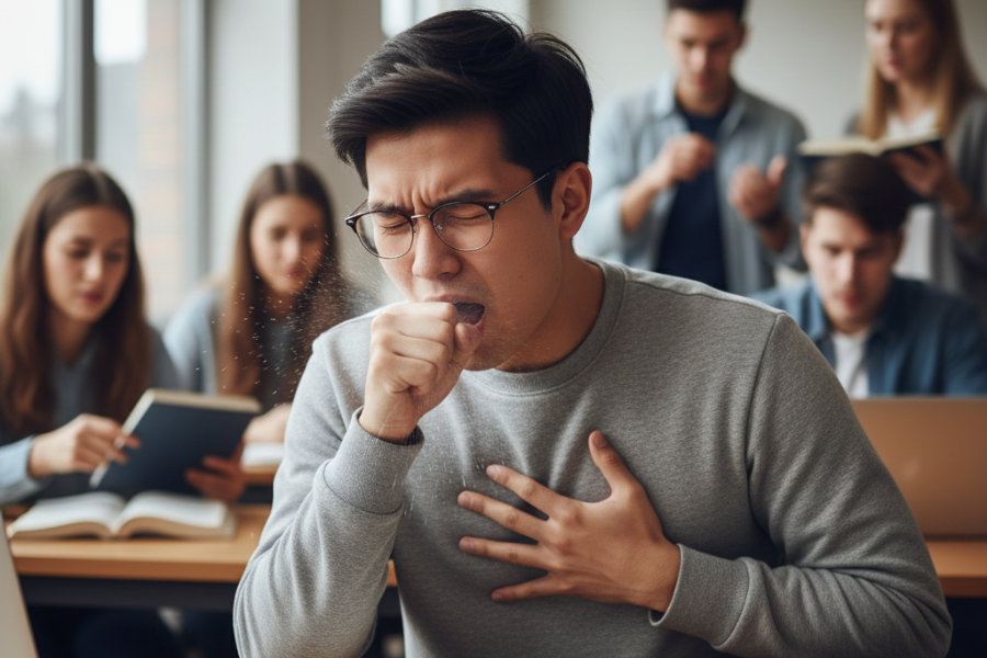 Batuk merupakan mekanisme pertahanan badan untuk membersihkan saluran pernafasan