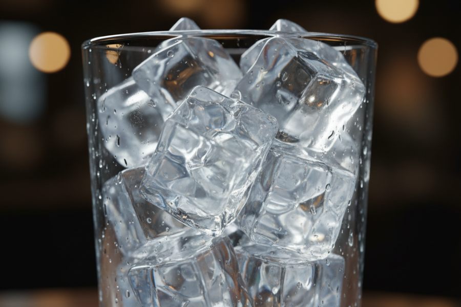 Tabiat mengunyah ais dikenali sebagai pagophagia.