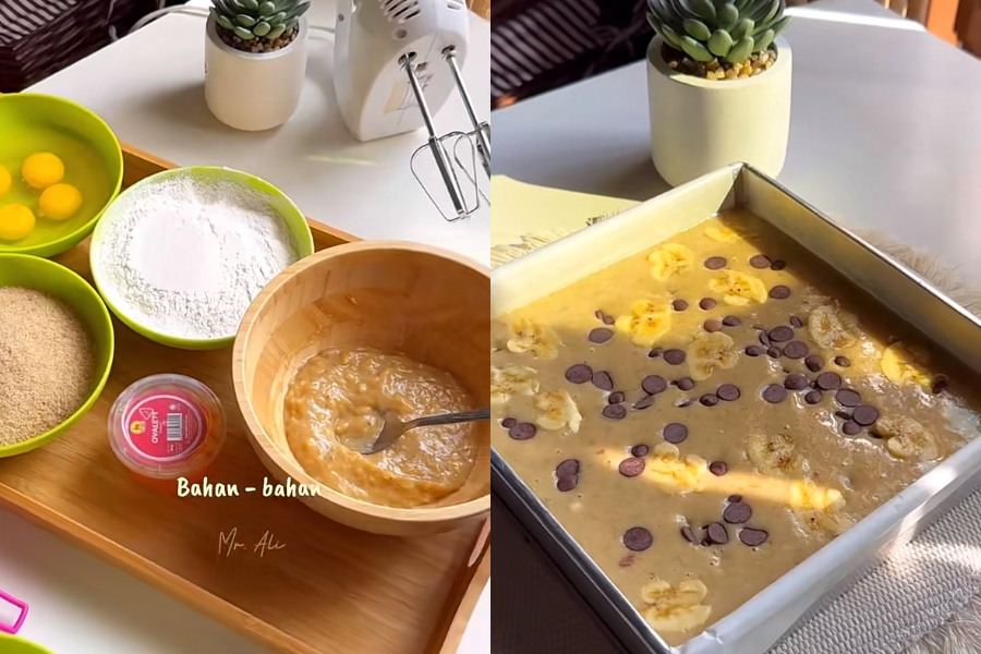 Resipi kek pisang ini sesuai dihidang untuk seisi keluarga.