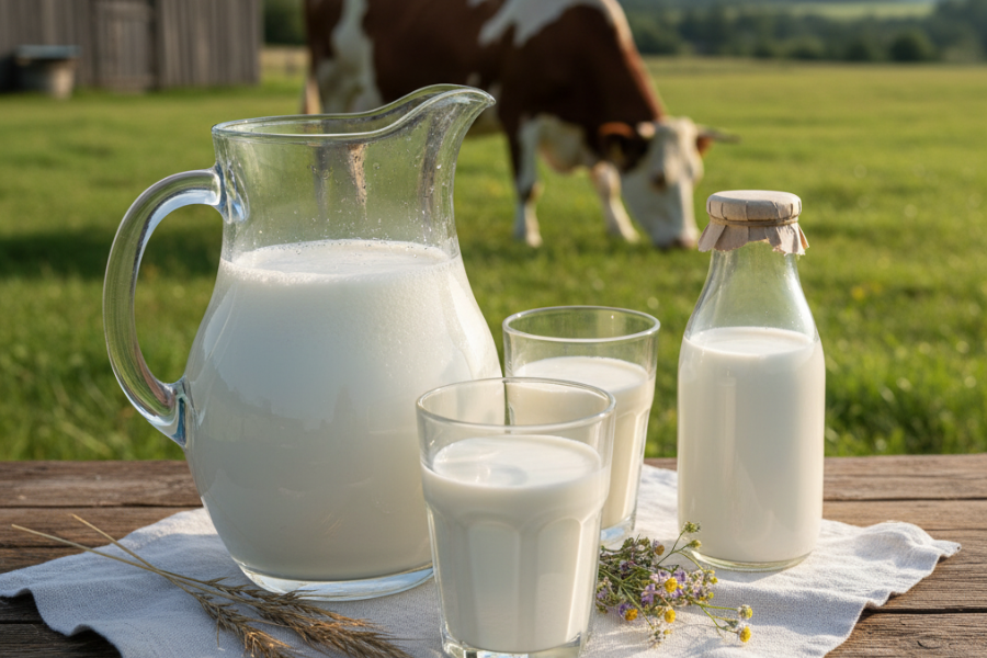 Penambahan susu segar menambahkan rasa lemak berkrim pada telur.