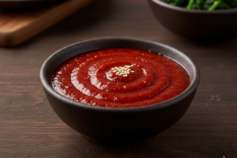 Kekuatan bimbimbap terletak pada keenakan sos gochujang.