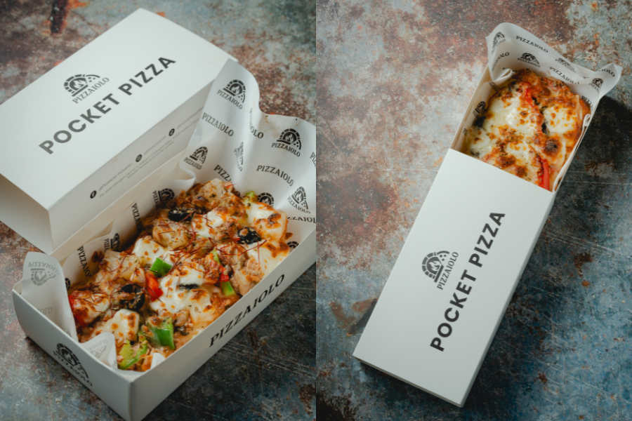 Konsep poket pizza jarang ditemui di mana-mana restoran lain.