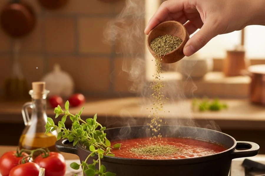 Oregano antara herba banyak digunakan dalam masakan Barat.