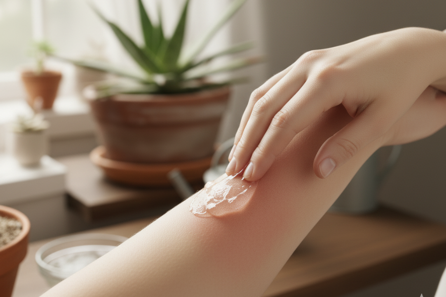 Kajian saintifik membuktikan aloe vera adalah rawatan yang efektif untuk merawat lecur tahap pertama dan kedua.