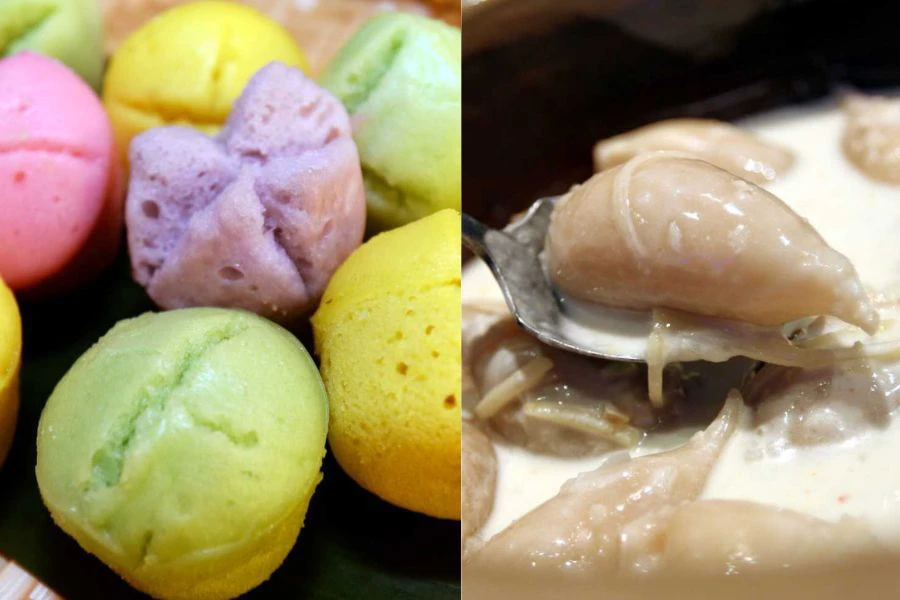 Apam dan Ketupat Sotong Berlemak hidangan lokal menjadi kegemaran.