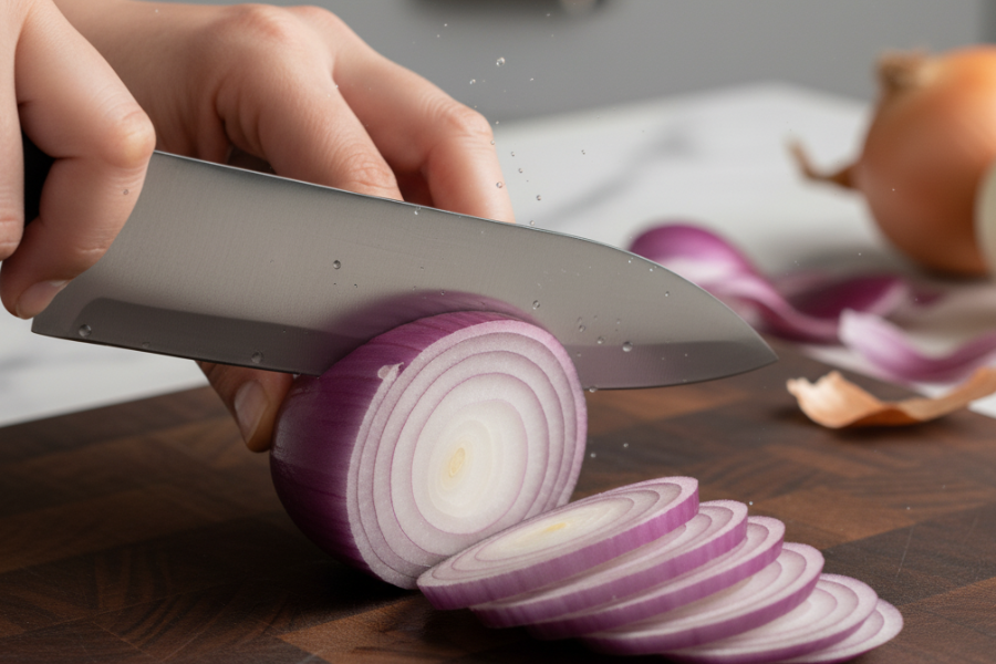 Pastika pisau digunakan tajam.