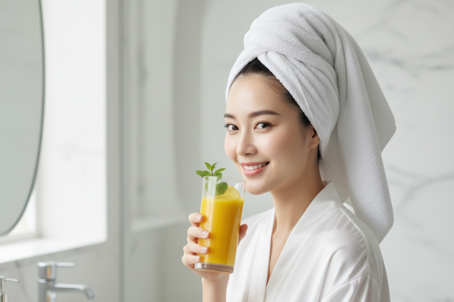 Jus kunyit boleh bertindak sebagai detoks untuk menyingkirkan toksin dalam badan sekali gus memutihkan kulit.
